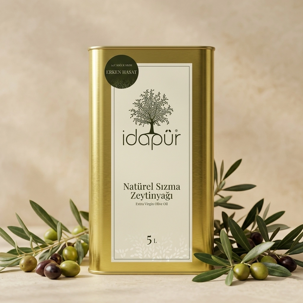 Erken Hasat Soğuk Sıkım Natürel Sızma Zeytinyağı 5 L (EVOO Extra Naturel)